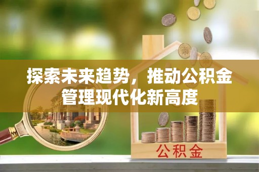 塔城探索未来趋势，推动公积金管理现代化新高度