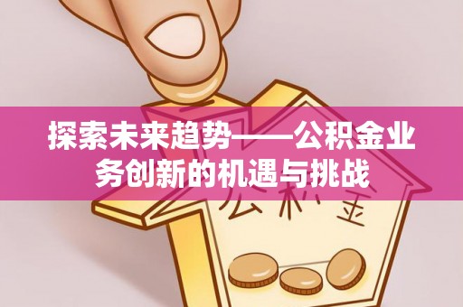 塔城探索未来趋势——公积金业务创新的机遇与挑战