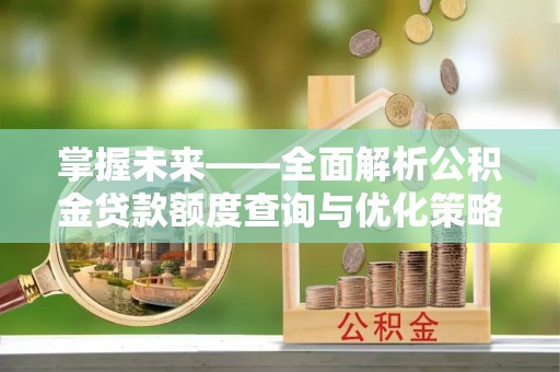 塔城掌握未来——全面解析公积金贷款额度查询与优化策略