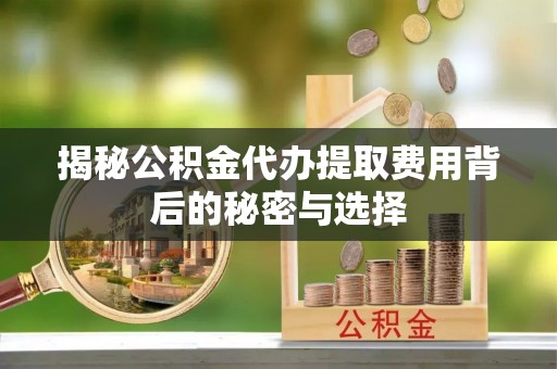 塔城揭秘公积金代办提取费用背后的秘密与选择