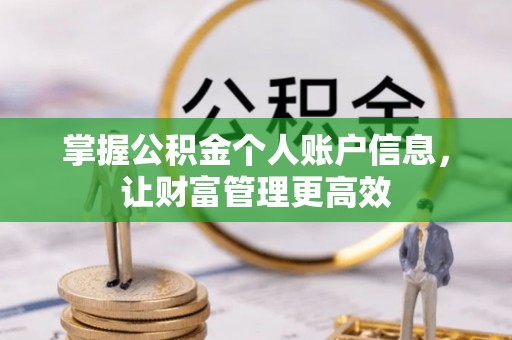 塔城掌握公积金个人账户信息，让财富管理更高效