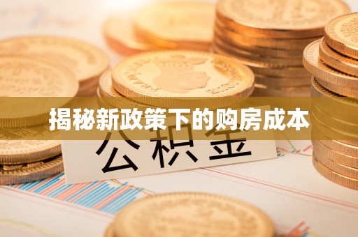 塔城揭秘新政策下的购房成本