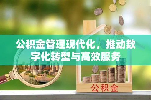 塔城公积金管理现代化，推动数字化转型与高效服务