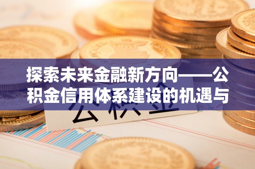 塔城探索未来金融新方向——公积金信用体系建设的机遇与挑战