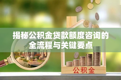 塔城揭秘公积金贷款额度咨询的全流程与关键要点
