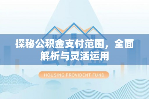 塔城探秘公积金支付范围，全面解析与灵活运用