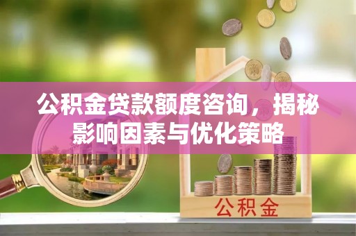 塔城公积金贷款额度咨询，揭秘影响因素与优化策略
