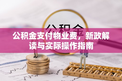 塔城公积金支付物业费，新政解读与实际操作指南