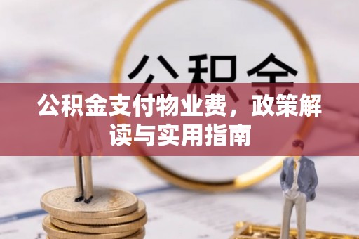 塔城公积金支付物业费，政策解读与实用指南