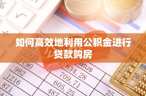 塔城如何高效地利用公积金进行贷款购房