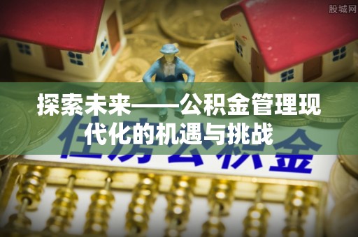塔城探索未来——公积金管理现代化的机遇与挑战