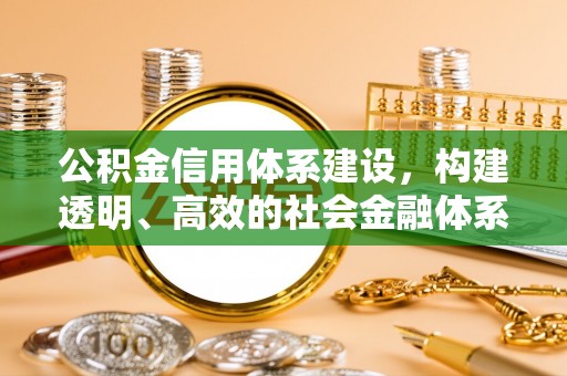 塔城公积金信用体系建设，构建透明、高效的社会金融体系